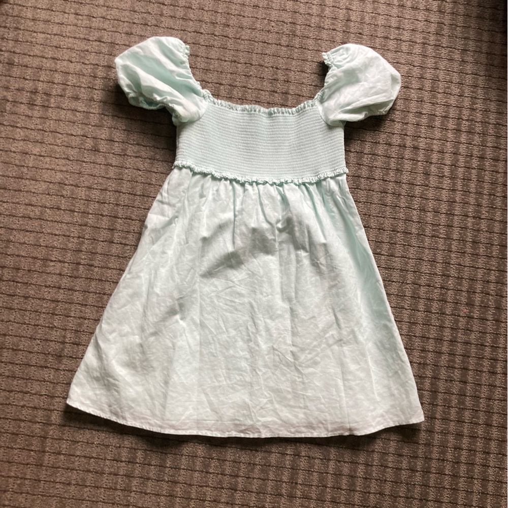 Mint Green Linen Mini Dress